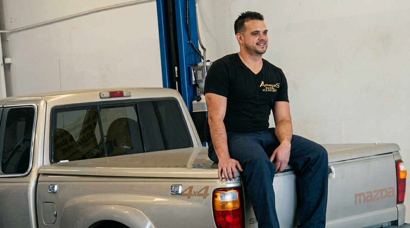AmayaS' mechanic at the San Rafael auto repair shop
